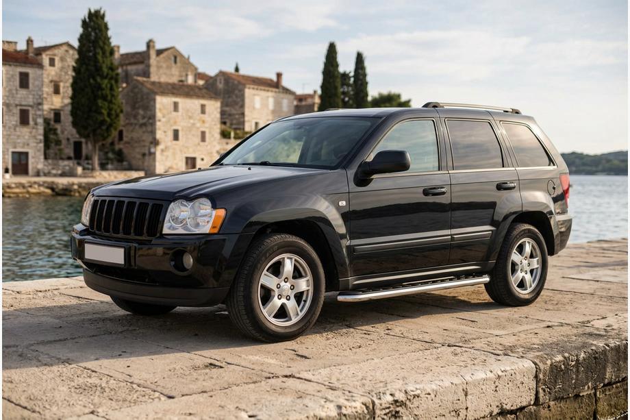 Jeep Grand Cherokee WK 2004–2010 Maydos V1 sidetrin (2 stk., aluminium + rustfrit stål) Image