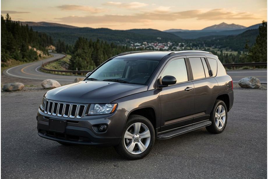 Jeep Compass 2006–2016 Bosphorus Black sidetrin (2 stk., aluminium) Image