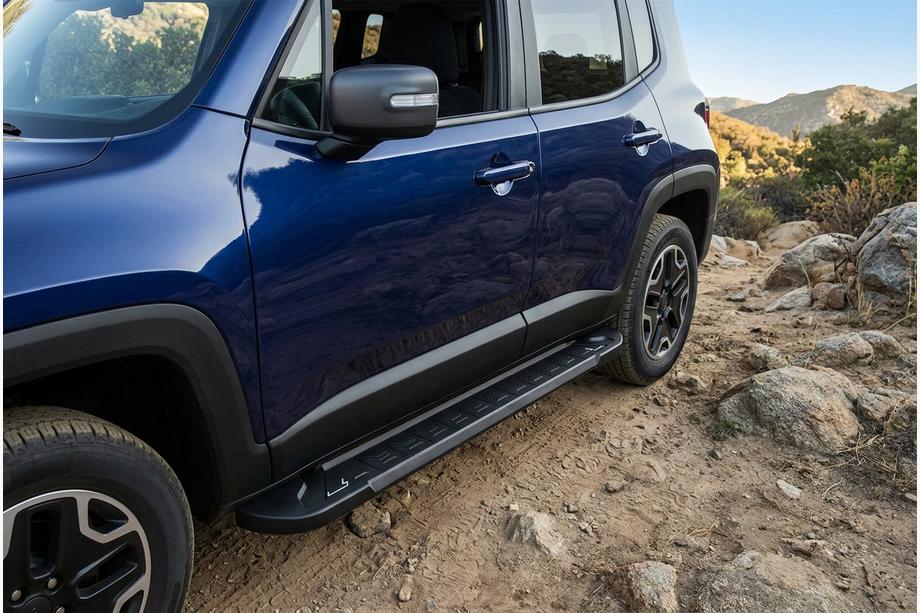 Jeep Renegade 2014– Sidetrin RedLine Black (2 stk., aluminium) Image