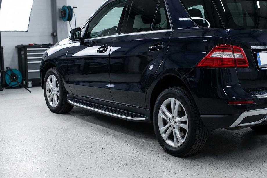 Mercedes GLE/ML Klasse W166 2011–2018 Sidetrin Tayga Grey (2 stk., aluminium) Foto 1