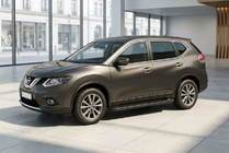 Nissan X-trail T32/Rogue 2014–2021 Sidetrin Allmond Black (2 stk., aluminium) foto 1
