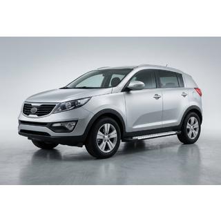 Sidetrin Allmond Grey (2 stk., aluminium) Kia Sportage 2010–2015 foto 1