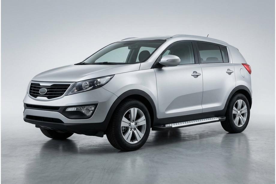 Kia Sportage 2010–2015 Sidetrin Allmond Grey (2 stk., aluminium) Image