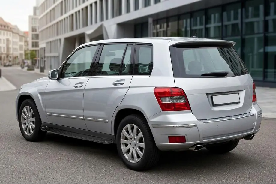 Mercedes GLK-klasse X204 2008–2015 Sidetrin Allmond Black (2 stk., aluminium) Image