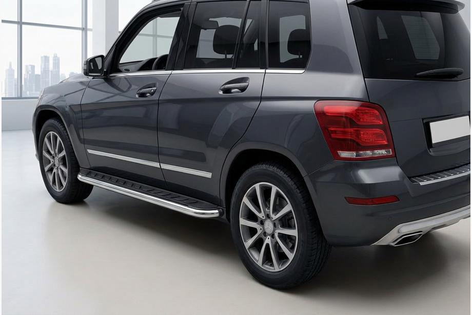 Mercedes GLK-klasse X204 2008–2015 Maydos V1 sidetrin (2 stk., aluminium + rustfrit stål) Image