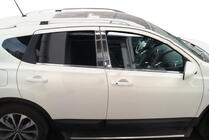 Nissan Qashqai 2010–2014 Krom dørstolpebeklædning (4 stk., rustfrit stål) Carmos - Tyrkisk stål foto 2