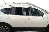 Nissan Qashqai 2010–2014 Krom dørstolpebeklædning (4 stk., rustfrit stål) foto 2