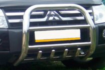 Mitsubishi Pajero Wagon IV 2006–2021 Bullbar QT011 (rustfrit stål) foto 3