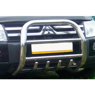 Bullbar QT011 (rustfrit stål) Mitsubishi Pajero Wagon IV 2006–2021 foto 3