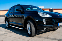 Porsche Cayenne 2003–2010 BlackLine sidetrin (2 stk., aluminium) foto 1
