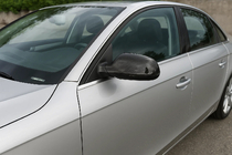 Audi A4 B8 2007–2015 Spejlkåber 2010-2015 (2 stk, ægte carbon) foto 1