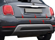 Fiat 500X 2014–2024 Bagklapskantliste (rustfrit stål) foto 7