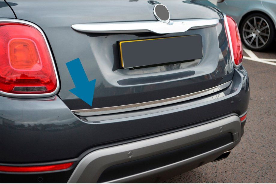 Fiat 500X 2014–2024 Bagklapskantliste (rustfrit stål) Image