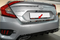 Honda Civic Sedan X 2016–2021 Bagklapskantliste (rustfrit stål) Carmos - Tyrkisk stål foto 1