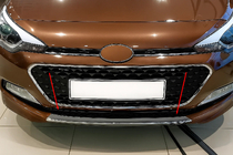 Hyundai I-20 2014–2020 Kølergrill-omramning 2014-2018 (2 stk., rustfrit stål) foto 3