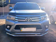 Toyota Hilux 2015– Dobbelt frontbeskyttelsesboejle Vegas (2015-2020, rustfrit staal) foto 3