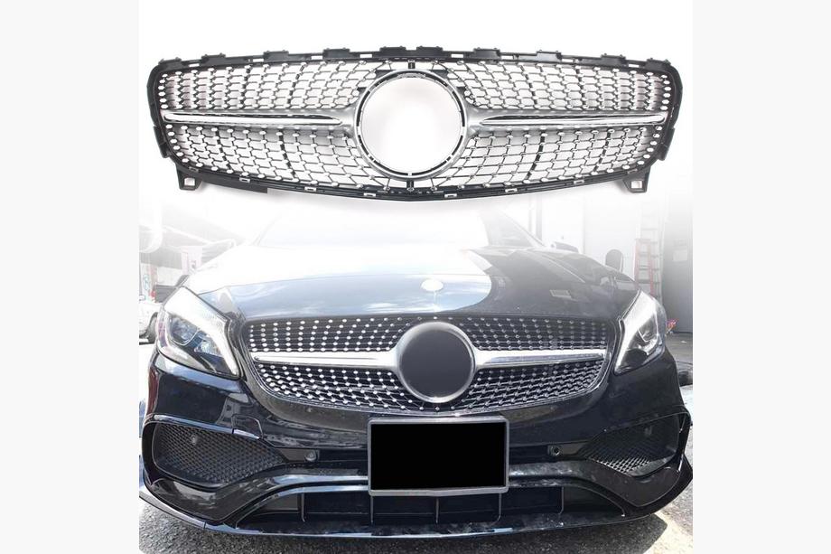 Mercedes A-Klasse W176 2012–2018 Frontgrill Diamond Silver (2015-2018) Image