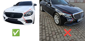 Mercedes E-klasse W213 2016–2023 Frontgrill Diamond Black (til Avantgarde/AMG-Line/E43 AMG/E53 AMG 2016-2020) foto 5