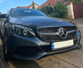 Mercedes C-klasse W205 2014–2021 Frontgrill Diamond Silver (til Avantgarde/AMG-Line/C43 AMG) 2014-2018, uden kamera foto 4