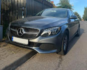 Mercedes C-klasse W205 2014–2021 Frontgrill Diamond Silver (til Avantgarde/AMG-Line/C43 AMG) 2014-2018, uden kamera foto 5
