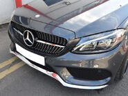 Mercedes C-klasse W205 2014–2021 Frontgrill Diamond Silver (til Avantgarde/AMG-Line/C43 AMG) 2014-2018, uden kamera foto 16