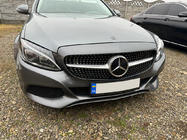 Mercedes C-klasse W205 2014–2021 Frontgrill Diamond Silver (til Avantgarde/AMG-Line/C43 AMG) 2014-2018, uden kamera foto 2