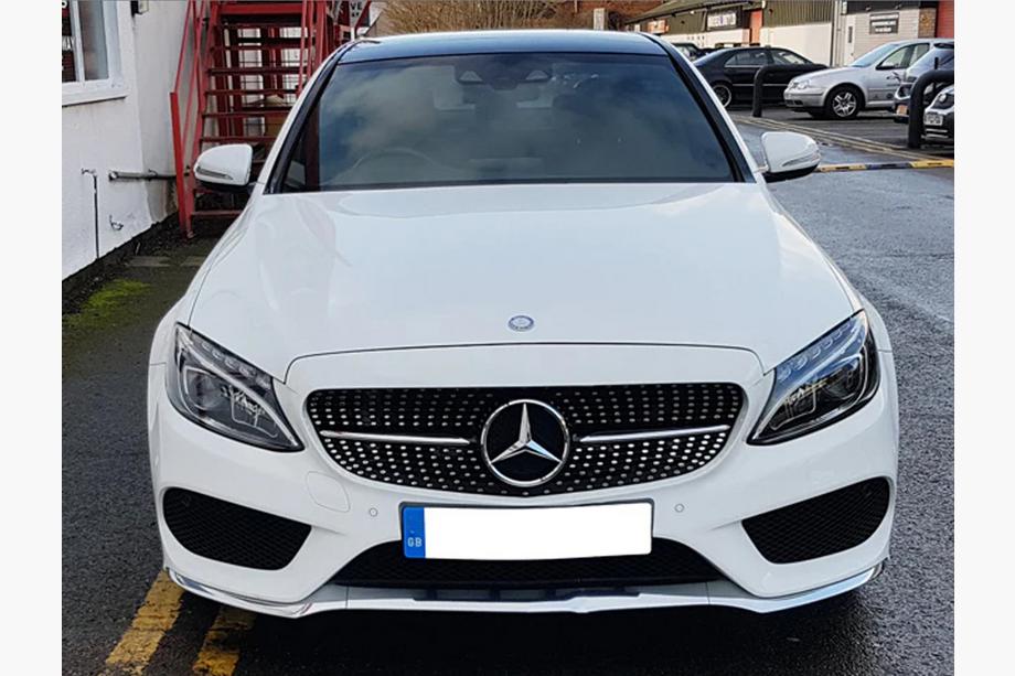 Mercedes C-klasse W205 2014–2021 Frontgrill Diamond Silver (til Avantgarde/AMG-Line/C43 AMG) Foto 17