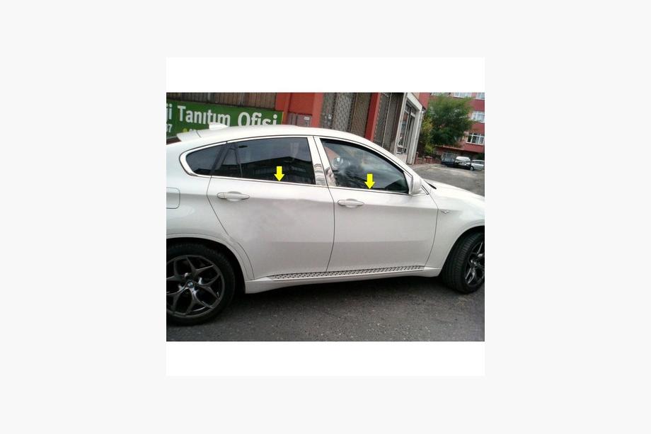 BMW X6 E71 2008–2014 Nedre vindueslister (4 stk., rustfrit stål) Image