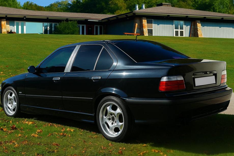 BMW 3-serie E36 1990–2000 Kromlister til stolper (rustfrit stål) Image