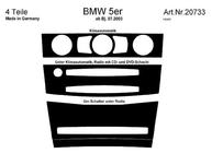 BMW 5-serie E60/E61 2003–2010 Instrumentbordbeklædning til Meric Trælook foto 6
