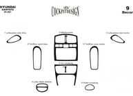 Hyundai Santa Fe 1 2000–2006 Instrumentbordbeklædning Trælook foto 3