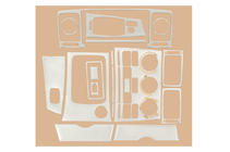 Toyota Corolla 2002–2007 Instrumentbordslister (2004-2007) Aluminium foto 2