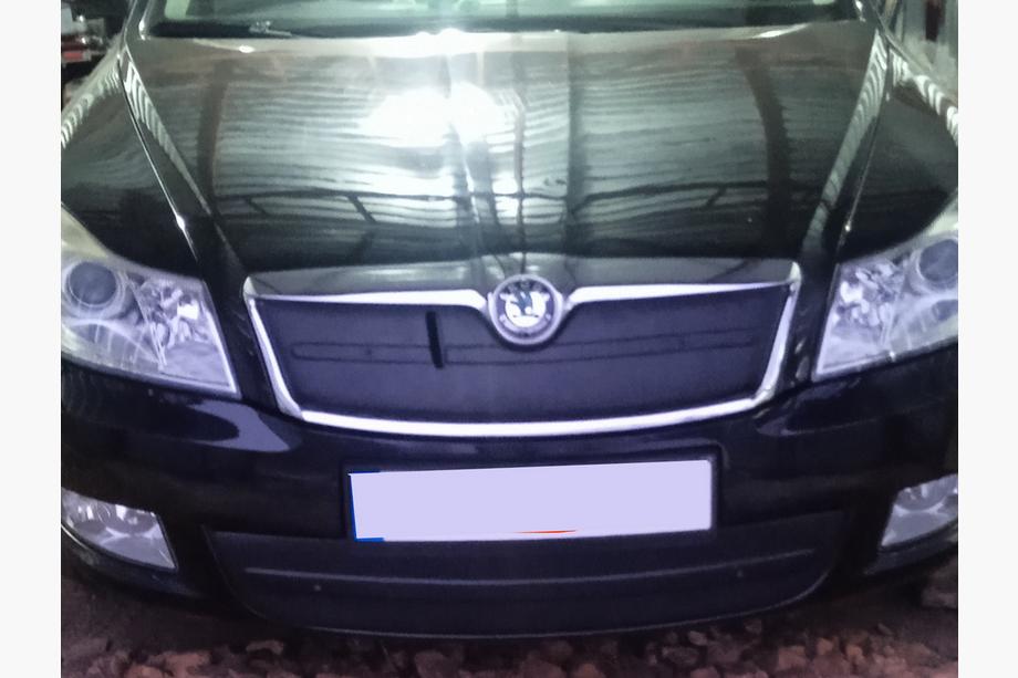 Skoda Octavia II A5 2010–2013 Vinterdæksel til kølergrill (øverste) Mat Foto 3