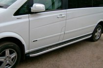 Mercedes Vito/V-klasse W447 2014– Fullmond sidetrin (2 stk., alu) foto 3