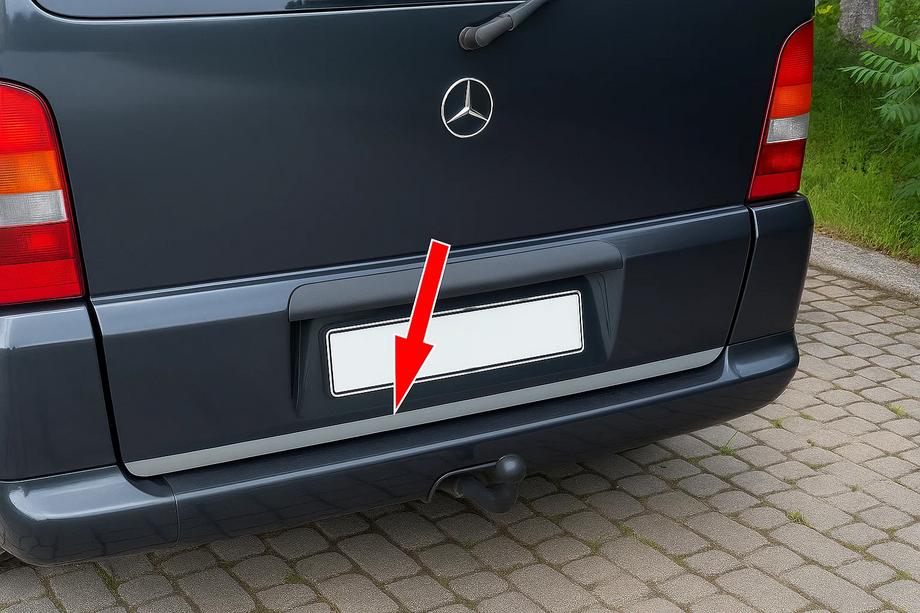 Mercedes Vito W638 1996–2003 Bagklapskantliste (rustfrit stål) Image