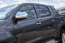 Toyota Hilux 2006–2015 Spejlkapper (2 stk., rustfrit stål) Carmos - Tyrkisk stål foto 1