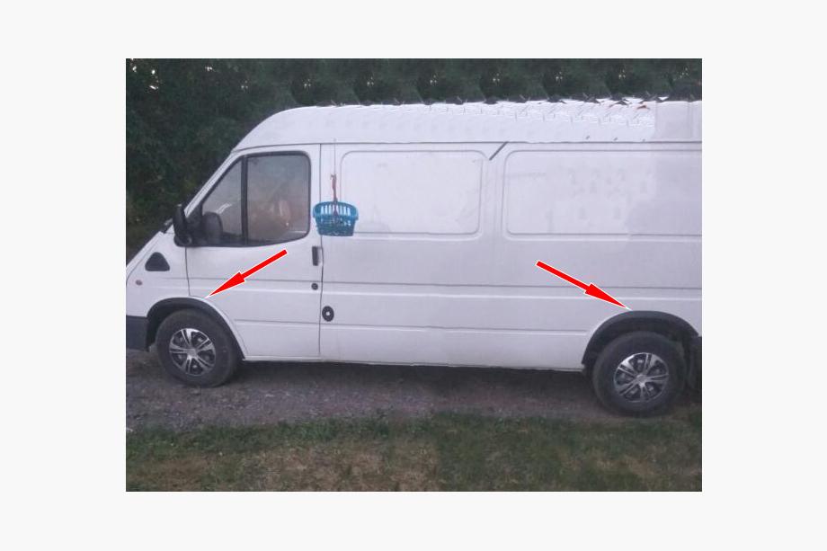 Ford Transit 1991–2000 Hjulbuekanter (4 stk., sorte) Image