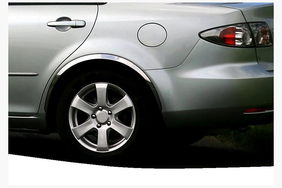 Mazda 6 2003–2008 Skærmkantlister (4 stk., rustfrit stål) Image