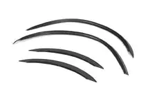Mercedes C-class W203 2000–2007 Skærmkantslister SD (4 stk., sort metal) foto 2