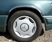 Mercedes E-klasse W124 1984–1997 Skærmkantlister 1989-1995 (4 stk., rustfrit stål) foto 2
