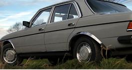 Mercedes W123 1975–1986 Skærmkantlister (4 stk., rustfrit stål) foto 5