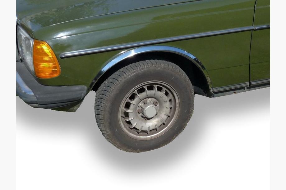 Mercedes W123 1975–1986 Skærmkantlister (4 stk., rustfrit stål) Image