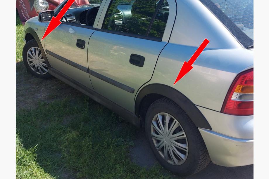 Opel Astra G Classic 1998–2012 Skærmkantslister til hjulkasser (Sedan/Hatchback) (4 stk., sorte) Image