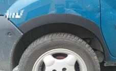 Renault Kangoo 1998–2008 Hjulbuekanter (4 stk., sorte) Plast foto 2