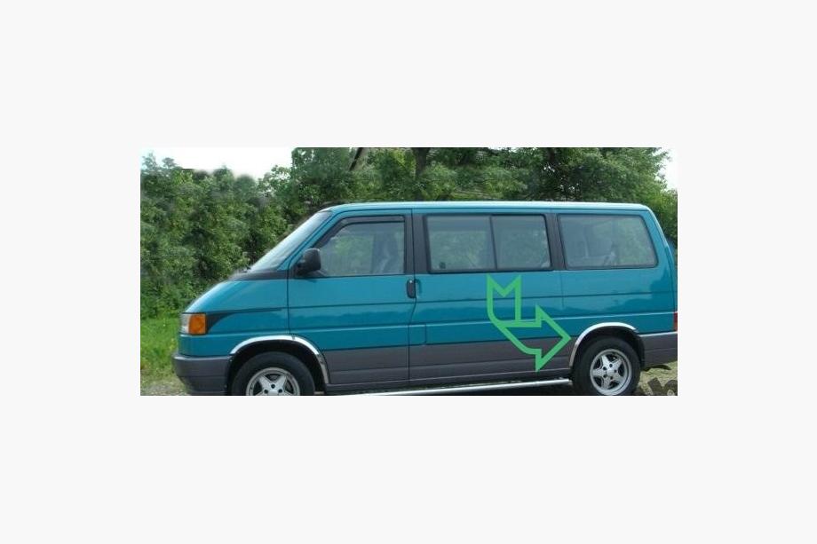Volkswagen T4 Transporter 1990–2003 Skærmkantlister (4 stk., rustfrit stål) Foto 5