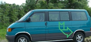 Volkswagen T4 Caravelle/Multivan 1990–2003 Skærmkantlister (4 stk., rustfrit stål) foto 5