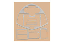 Kia Carens 1999–2012 Instrumentbordslister (2002-2006) Aluminium foto 2