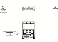 Kia Rio 2000–2005 Instrumentbordlister (2002-2005) Carbon foto 3