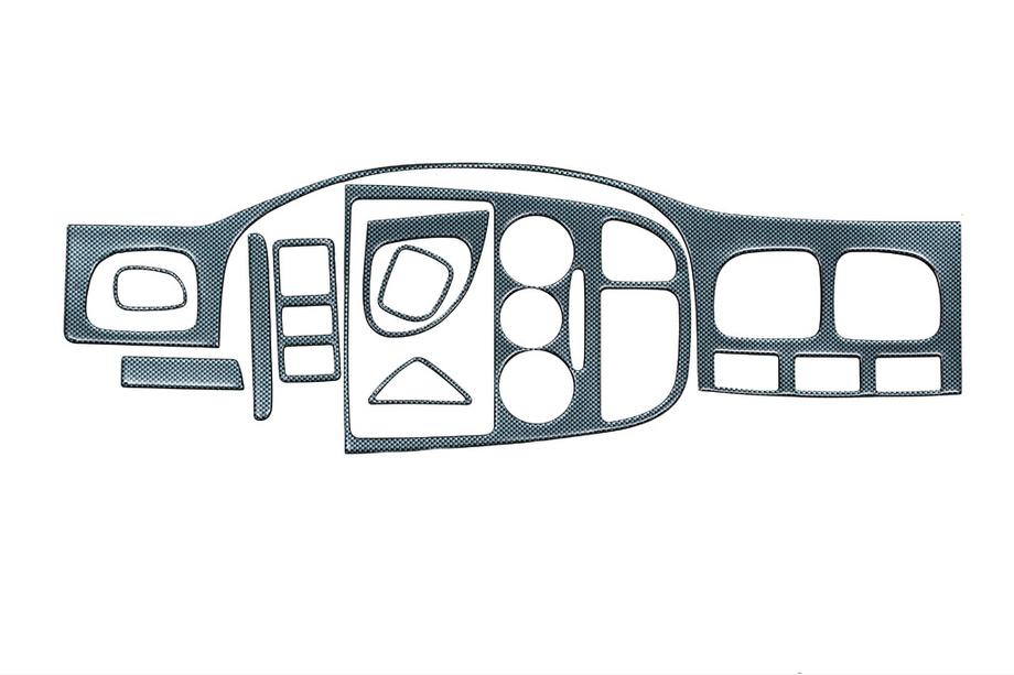 Kia Rio 2000–2005 Instrumentbordbeklaedning (2000-2002) Aluminium Image