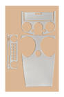Mitsubishi Colt 2004–2012 Instrumentbordslister (2004-2007) Aluminium foto 2